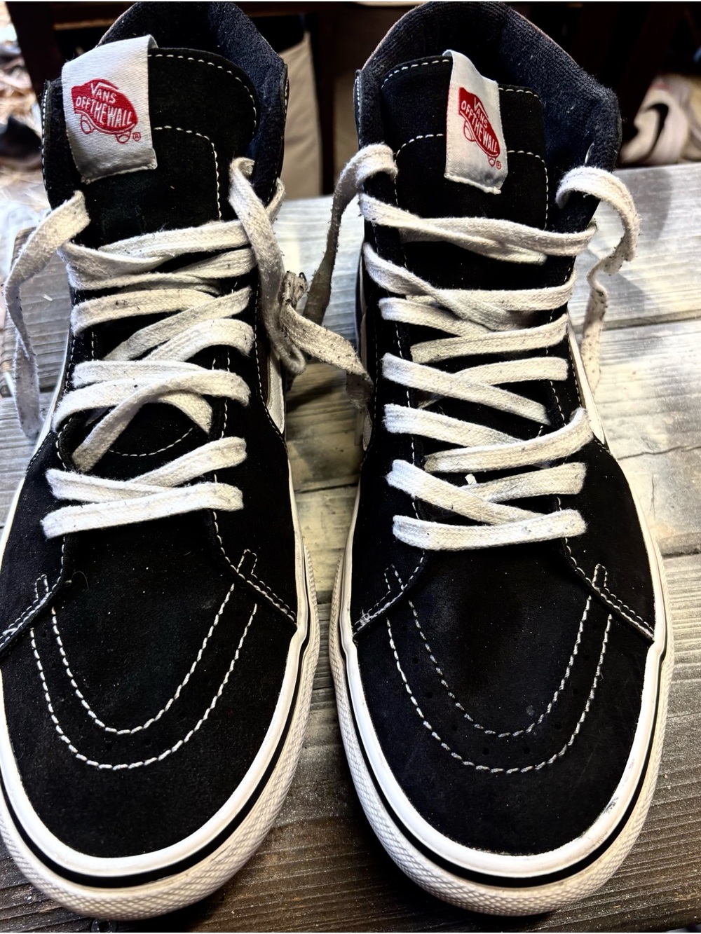Vans Black Sk8-Hi High-Top Sneakers - Black size 13